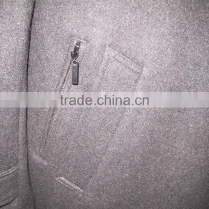 Men Coat With 2 Zipper Pockets 100% Wool Suit Jacket thumbnail-4