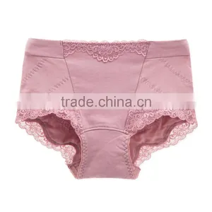 Factory Colorful 95% Cotton 5% Spandex With Lace Custom Sexy Fancy Woman Underwear thumbnail-3