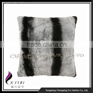 CX-D-103 Excellent Decorative Rex Rabbit Fur Cushion Covers thumbnail-1