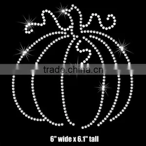 Wholesale Cheaper Custom Pumpkin Rhinestone Heat Transfer thumbnail-1
