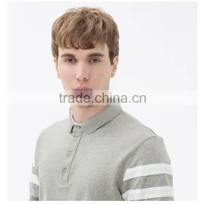 Custom Breathable 100% Cotton Contrast Tipping Button Placket Unbranded Polo Shirt thumbnail-2