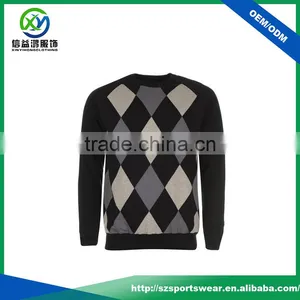 New Design Pure Cotton Stretch Pattern O Collar Golf Knitwear For Men thumbnail-1