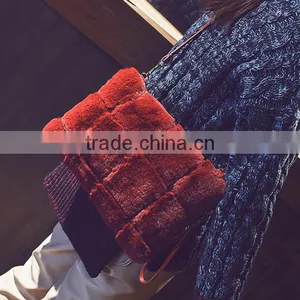 Autumn and Winter New Rabbit Fur Handbag Handbags Manufacturer in Hebei OEM Bag Factory thumbnail-3