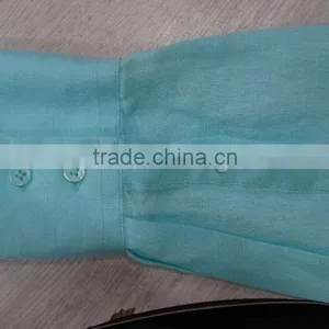 2017 Latest Pattern Linen Fabric Casual Mens Shirts With Contrast Color on the Collar thumbnail-4