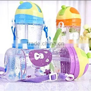 Child Water Bottle With Straw Portable Bottle With Landyard thumbnail-1