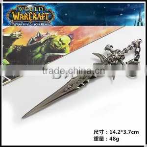 Hot Sale World of Warcrafts Metal Weapon Keychains Wowtheme Souvenir Key Chain thumbnail-1