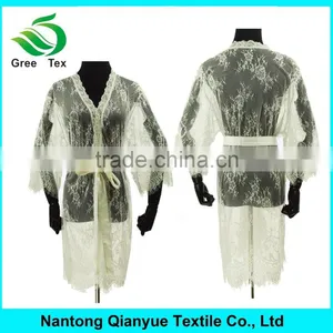 Wholesale Women Sexy Sheer Night Lingerie Lace Bridal Robes thumbnail-1