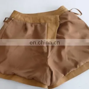 2015 New Style Sheep Leather Short Pants in YKK Zipper in Front thumbnail-2