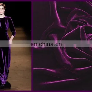 Hotselling Elegant Plain Color Dye Silk Velvet thumbnail-1