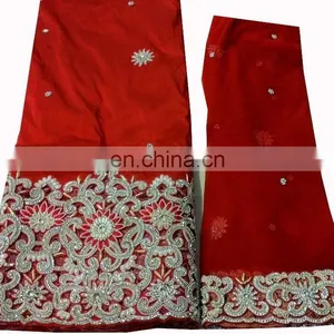 New Design Stones Hand Work Big George Fabric Wrappers With Blouse thumbnail-1
