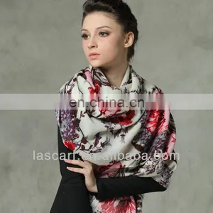 Colorful Flower Australia Pure Wool Scarf thumbnail-1