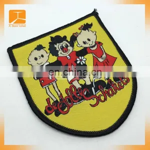 Cheap Woven Patch / Cheap Sewn-on Patches / Woven Badge With Heat Cutting Border thumbnail-6