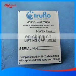 OEM Etching and Printing Metal Nameplate for Industrial thumbnail-2
