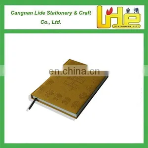 2016 Wholesale Logo Printed Customized Leather Cover Case Bound Suede Cover A5 Notebook thumbnail-1