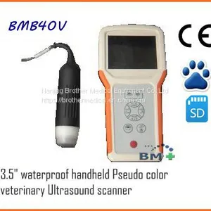 3.5 Inch Waterproof Handheld Pseudo Color Veterinary Ultrasound Scanner thumbnail-1