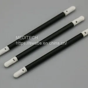 DOUBLE HEAD FOAM SWABS WITH BLACK PLASTIC HANDLE thumbnail-1