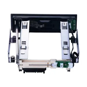 3.5in Aluminum SATA Hard Drive Case to 5.25 PC Bay Hot Swap Enclosure Hdd Mobile Rack thumbnail-4