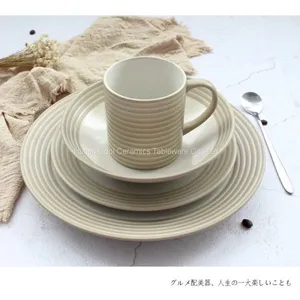 Western Style Porcelain Tableware Round Matt Dinner Sets Plates/Bowls thumbnail-1