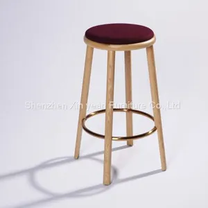 Solid Wood Bar Stool With Different Seat Height thumbnail-3