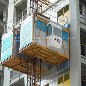 Professional Supplier SC200/200 Two Cages 0-33m/min Used Construction Elevator thumbnail-5