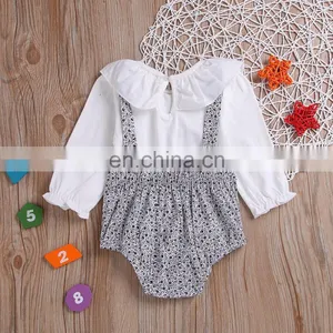 Infants & Toddler Clothes Romper Long Sleeve Floral Baby Girls Cotton Romper thumbnail-3