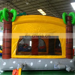 Entertaining Module Commercial Inflatable Dinosaur Rain Forest Jumpy Bouncer House , Inflatable Bouncy Castle For Kids thumbnail-7