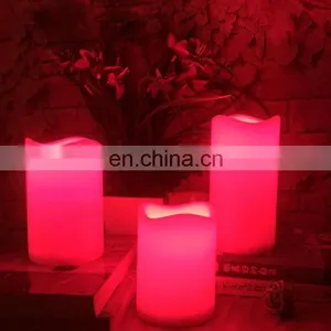 ABS Material Factory Offered Remote Control Battery Operated Tea Lights Led Flameless Pillar Candle thumbnail-1