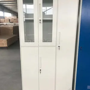 Storage File Cabinet and Steel Locker Combination Group Structure Dark Gray and White Color thumbnail-2