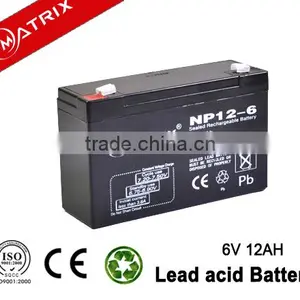 Rechargeable AGM Battery 6V 12AH thumbnail-1