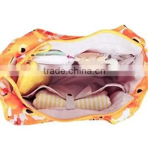 2016 Fancy Yellow Tote Diaper Bag for Mummy thumbnail-4