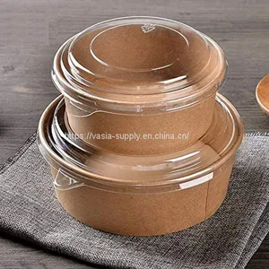 Disposable 470ml Kraft Multi-Food Pot & Pp Lid Great for Pasta Dishes or Soups thumbnail-1