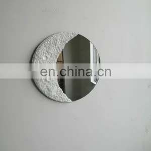 Home Decoration Metal Frame Glass Half Moon Mirror Wall Hanging thumbnail-3