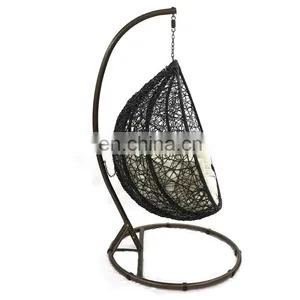 Indoor & Outdoor FurnitureStandalone PE Rattan Wicker Metal Hanging Egg Chair Hammock Swing Chair Gardern Furniture thumbnail-2
