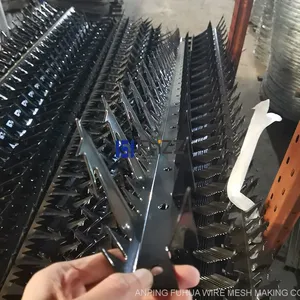 Black Color Anti Climb Wall Spikes for Campus Perimeter Security Fence thumbnail-1