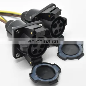 China Factory 16A 32A SAE J1772 Type 1 Vehicle Inlets 120V/240V AC EV Charger Socket With 0.5m Cable thumbnail-5