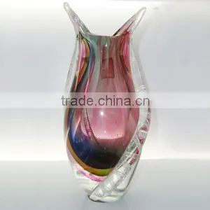 Flower Murano Glass Vase Indoor Decorative Flower Bottle Murano Vase thumbnail-1