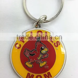 Cyclones Chicken Circular Gold Plating Soft Enamel Metal Key Chain thumbnail-1
