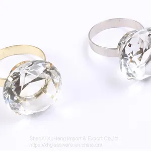 Hot Sale Acrylic Crystal Big Diamond Ring Proposal Crafts Big Napkin Ring Creative Decoration Valentine's Day thumbnail-5