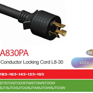 NEMAL8-20P/NEMAL8-30P America Twist Locking Power Cord thumbnail-3