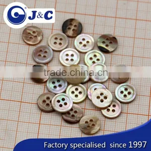 Custom Carving Natural Brown Mother of Peal Shell Button for Shirt thumbnail-1