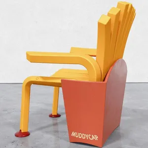 MUDDYCAR's Curvy-shaped Chairs, Featuring a Whimsical Fast-food Theme, Are Resin Artworks Suitable for Use as Furniture in Home Bars or Cafes. thumbnail-4