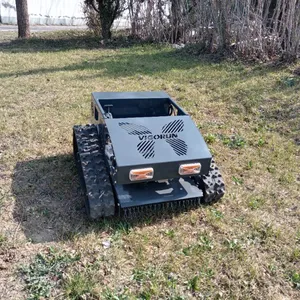 Industrial Single Cylinder Gasoline Engine Petrol/Gasoline 20 Inch Cutting Blade Remote Operated Steep Slope Mower thumbnail-1