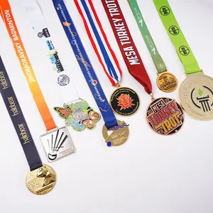 Cheap Custom LOGO Dance Medals Sports Metal Carnival Run Gymnastics Skating Glitter Custom Medals Award Gold Medal thumbnail-1