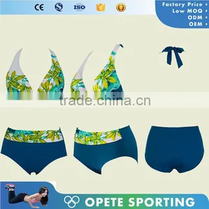 (OEM Factory)2016 Fashion OEM Girl Custom Digital Printed Swimwear Bikini thumbnail-2