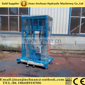 China Lift Platform Mobile Hydraulic Double Mast Aluminum Alloy Lift Platform thumbnail-2