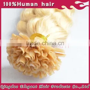 2015 Qingdao Grade 6A Raw Virgin Brazilian Hair Blonde Curly Hair Extensions thumbnail-2