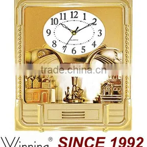 Fashion Quartz Wall Clock With Rotating thumbnail-1