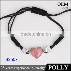 Lovely Cute 925 Sterling Silver Fabric Bracelet Shell Women Bracelet thumbnail-5