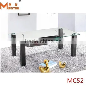 Cheap Price Glass Top Metal Legs Coffee Table thumbnail-1