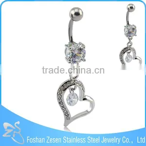 Stainless Steel Female Belly Ring Piercing Dangling Crown Bijoux Body Jewelry thumbnail-2